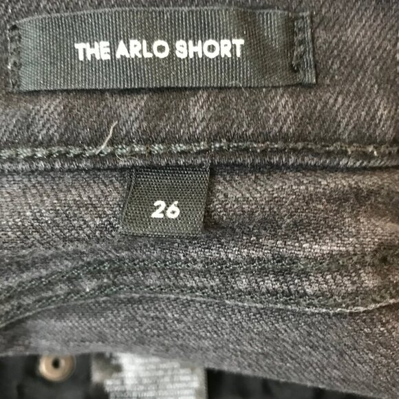 Aritzia Denim Forum The 50's Arlo High Rise Black Denim Short Size 26 - Picture 8 of 8